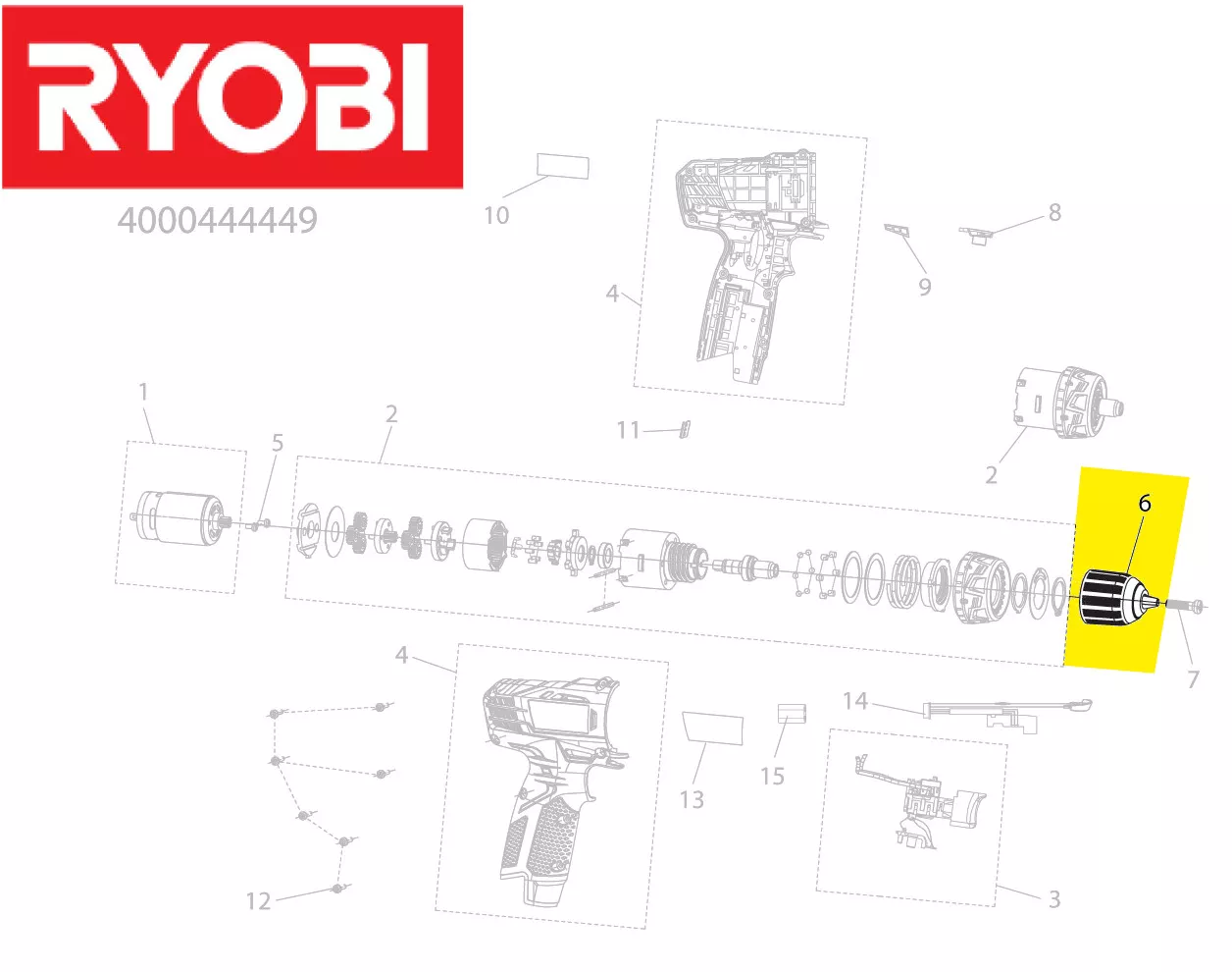 Mandrin réf. 5131030095 Ryobi